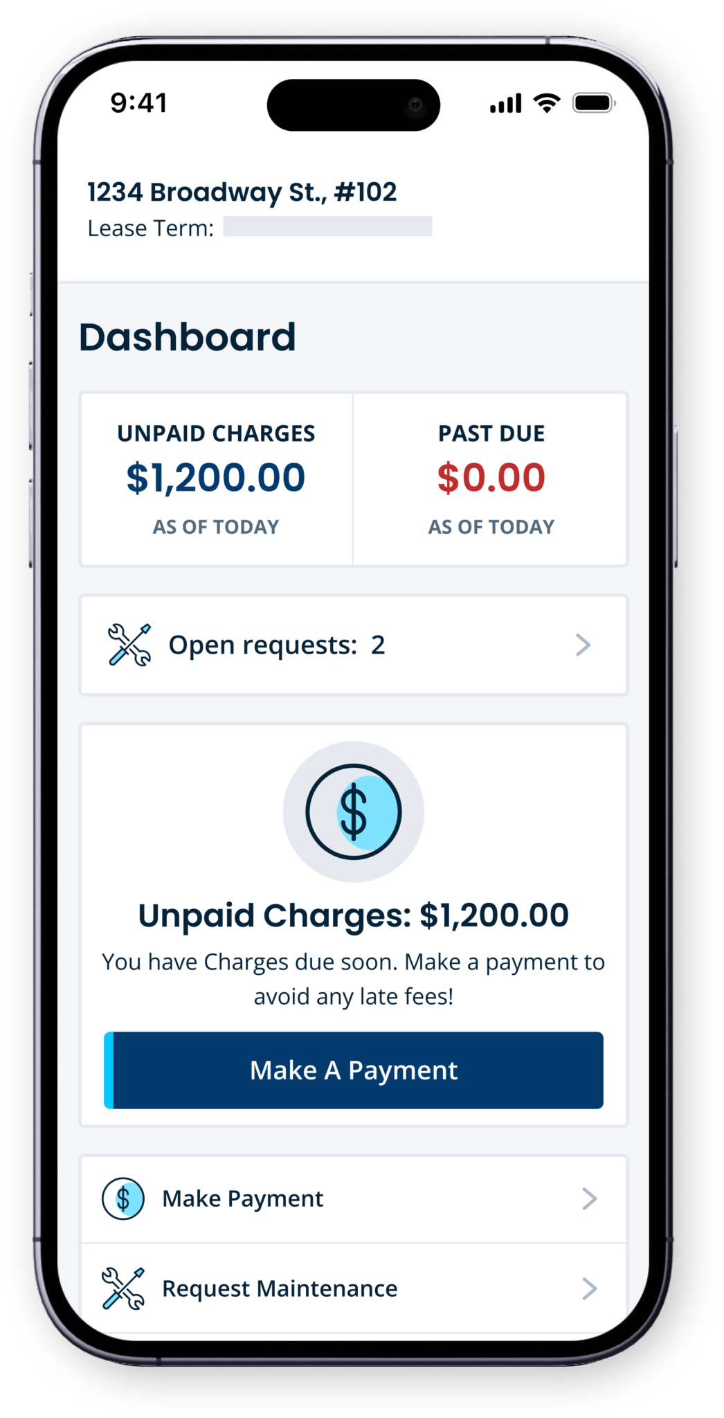 Tenant App Dashboard abstract