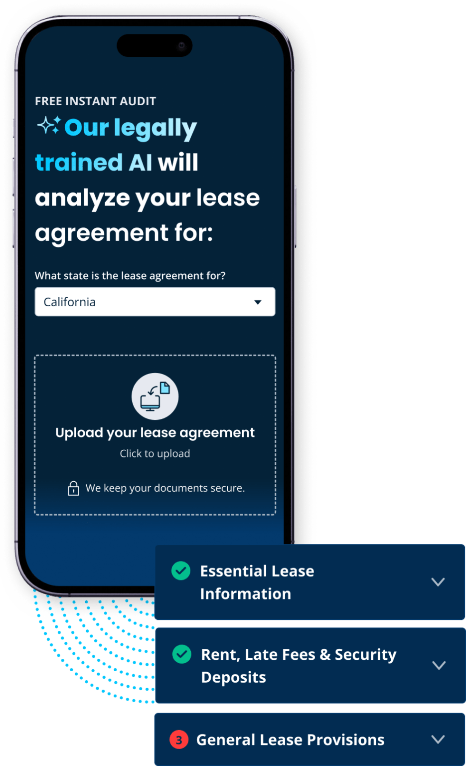 Mobile Ui of AI audit tool