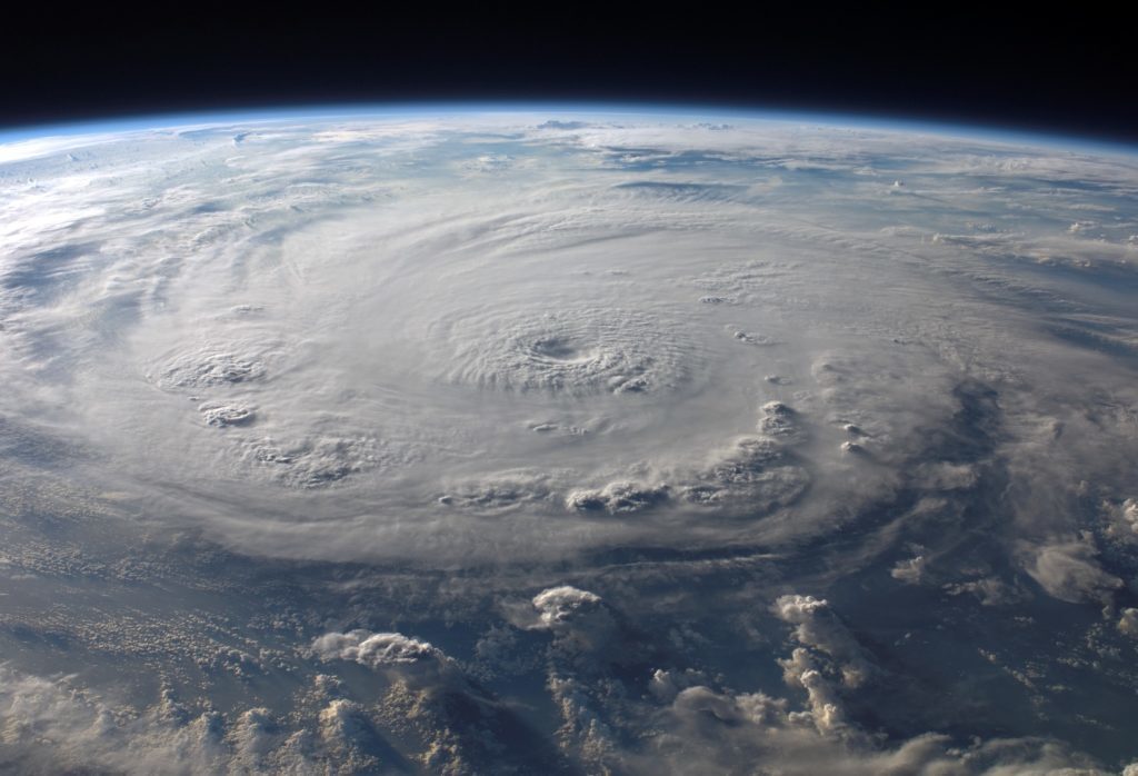 hurricane on the earth