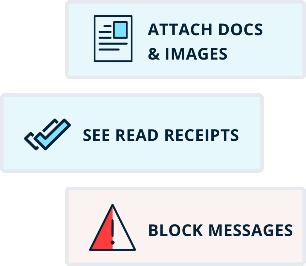 Mobile app messages on cards