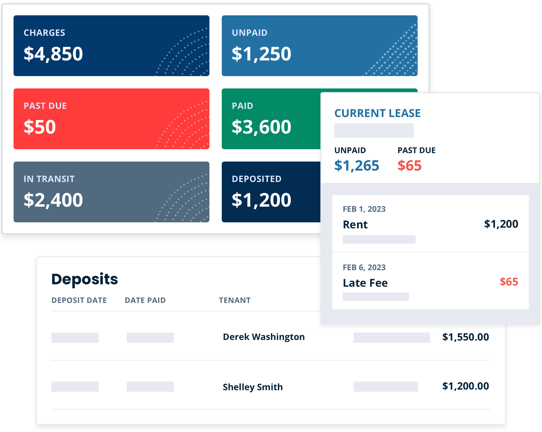 Rent payments User Interface