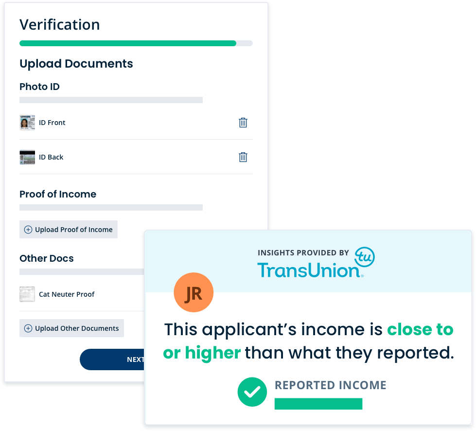 Rental application verification