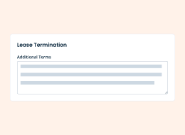 mockup of lease termination standards set as additional terms