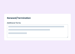 lease renewal and termination mockup