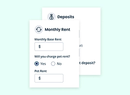 set rent, security and deposit amounts