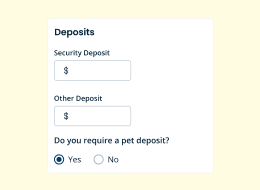 mockup of turbotenant security deposit info for month to month leases