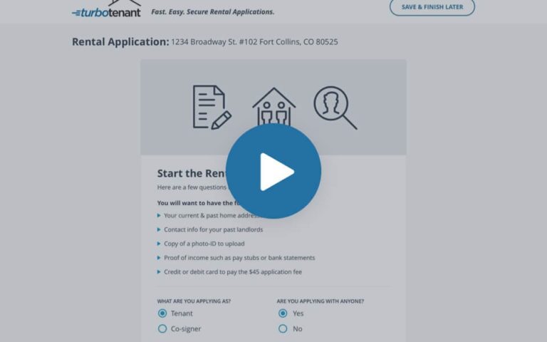 online rental application process