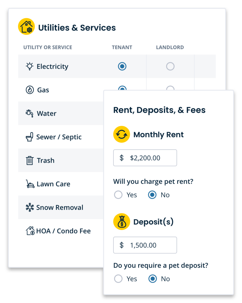 Lease Agreements mobile preview in TurboTenant Application UI