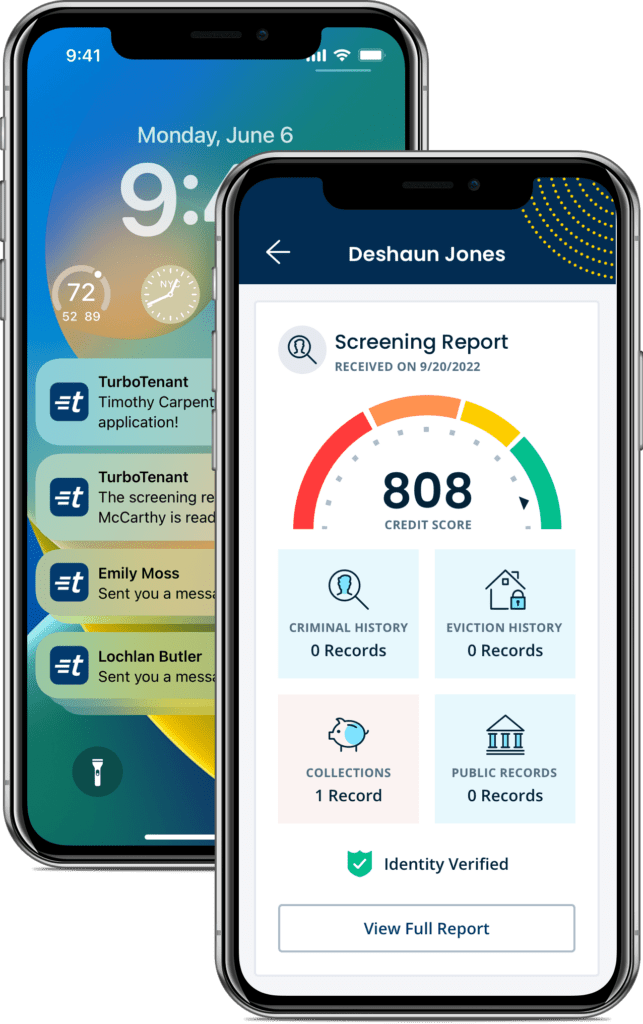 Screening report, and turbotenant push notifications mobile