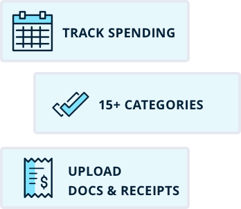 Three Expenses Cards; Track Spending, 15+ Categories, Upload Docs & Receipts