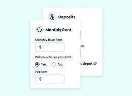 set rent, security and deposit amounts