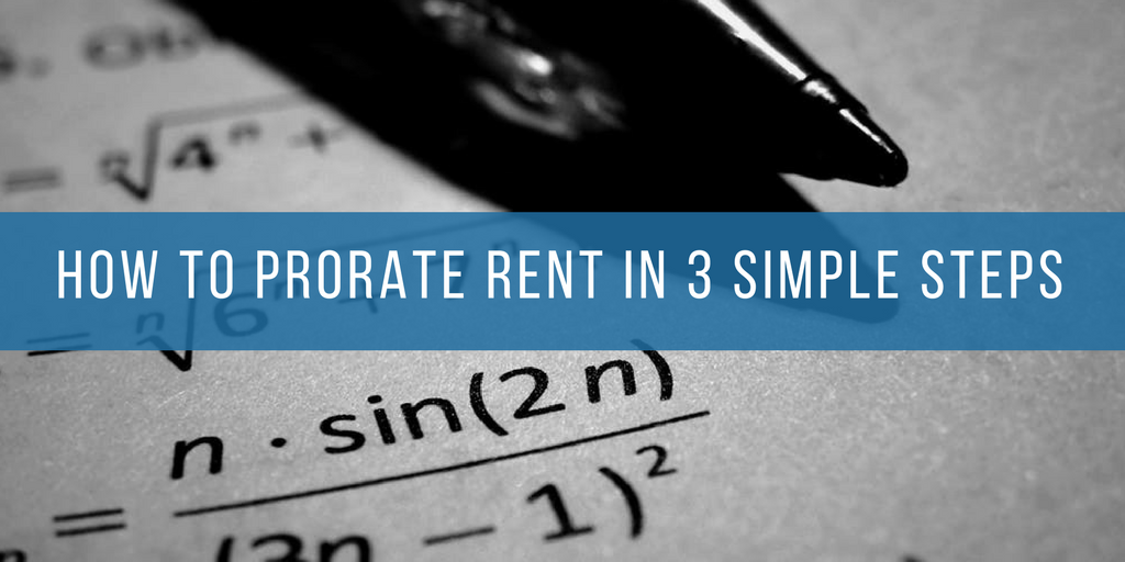 How to prorate rent - Blog post