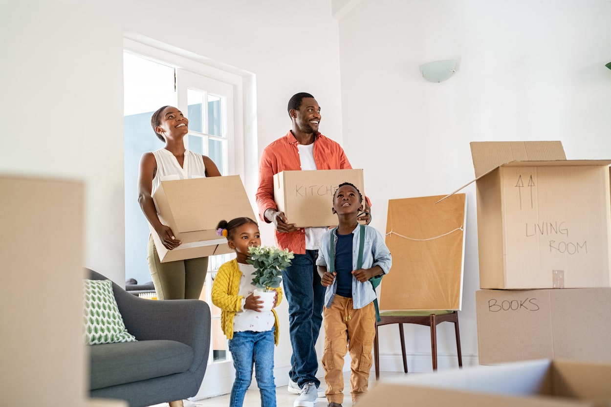 A family of renters moving in