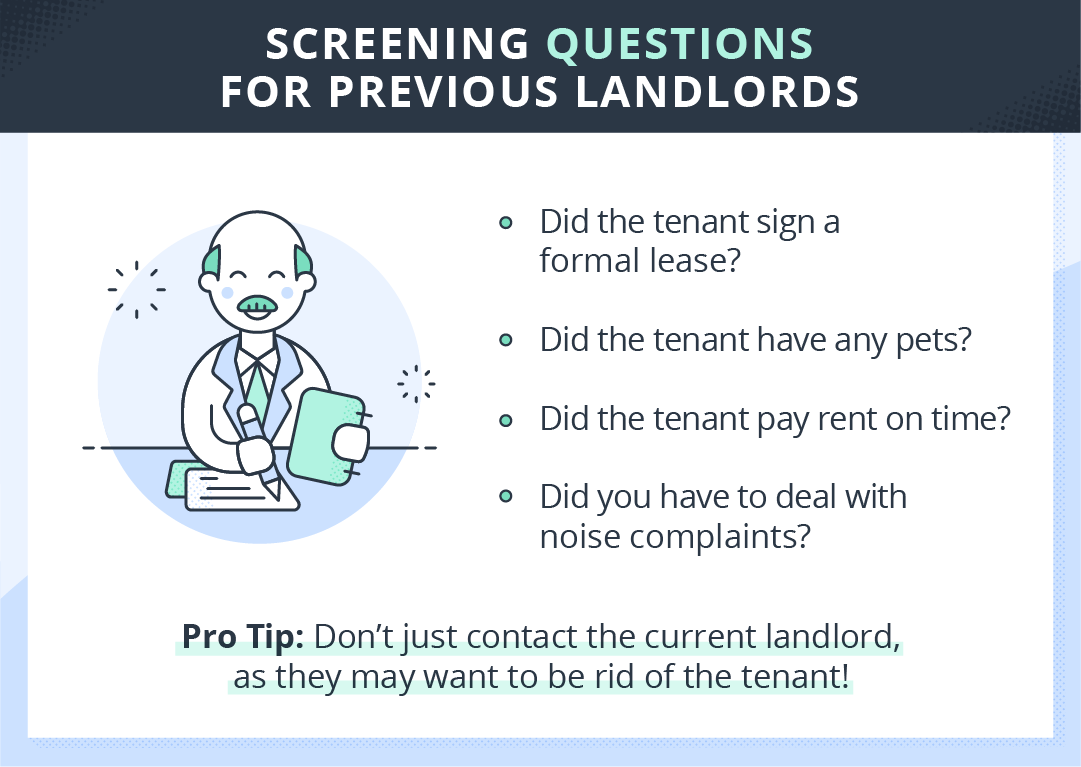 screening questions to ask previous landlords