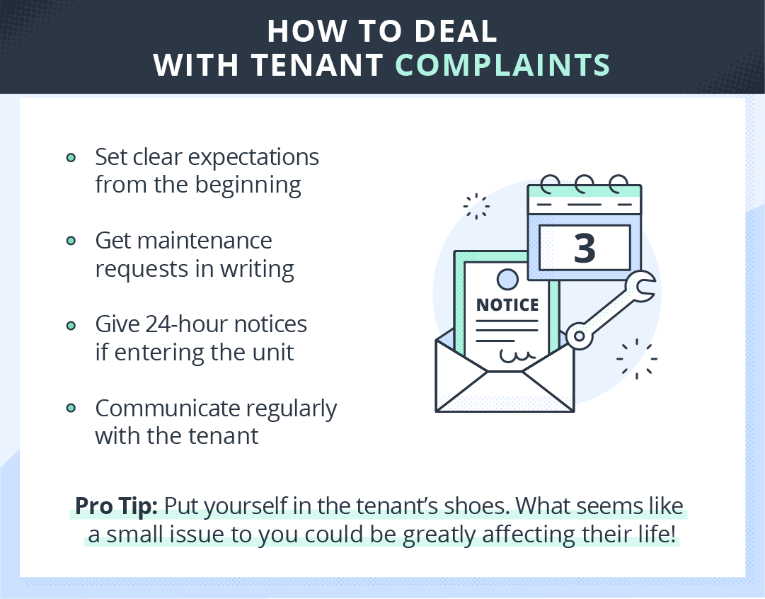tips for dealing with tenant complaints