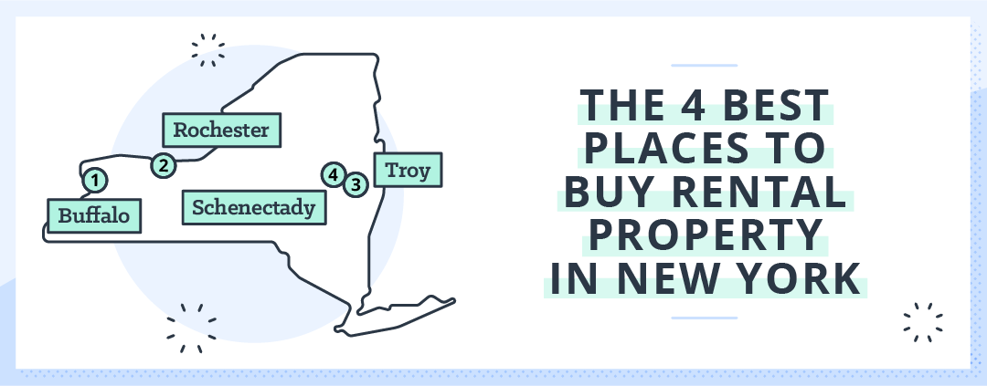 map of new york with best cities for rental investment