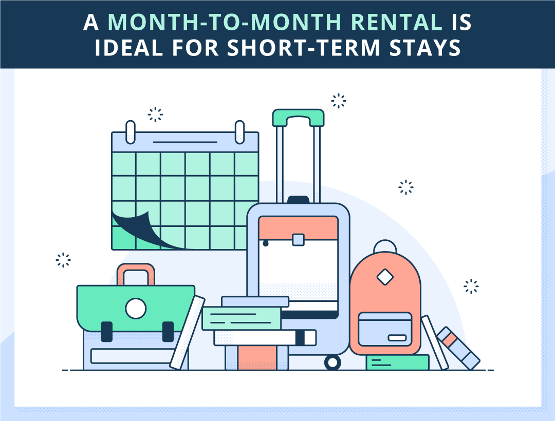 Month-to-month rental is ideal for short-term stays infographic