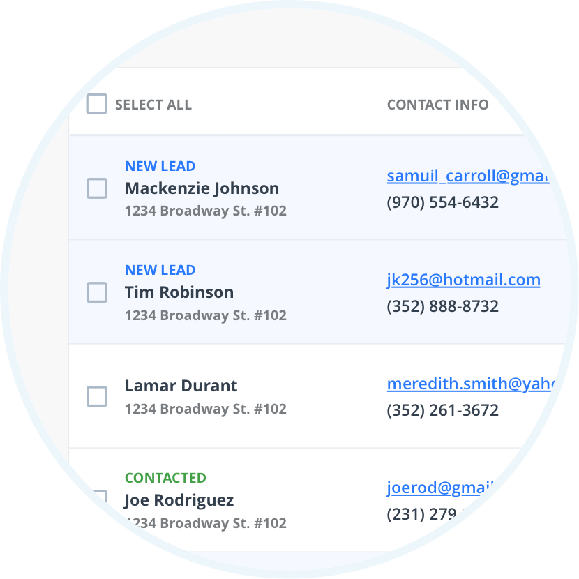 see your leads in one place
