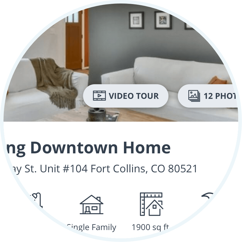 button to view a video tour on the listing page