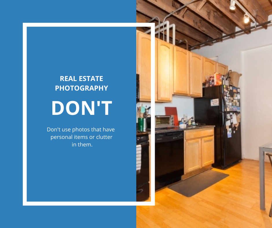 Real estate photography tip: don't take photos that have personal items in them
