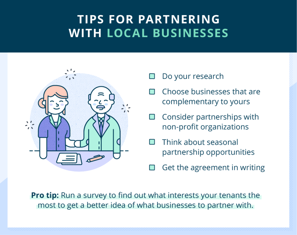 Tips for partnering with local businesses illustration