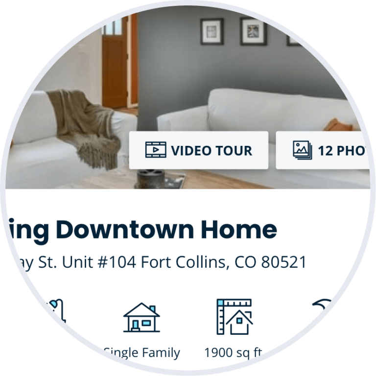 listing page with video tour button