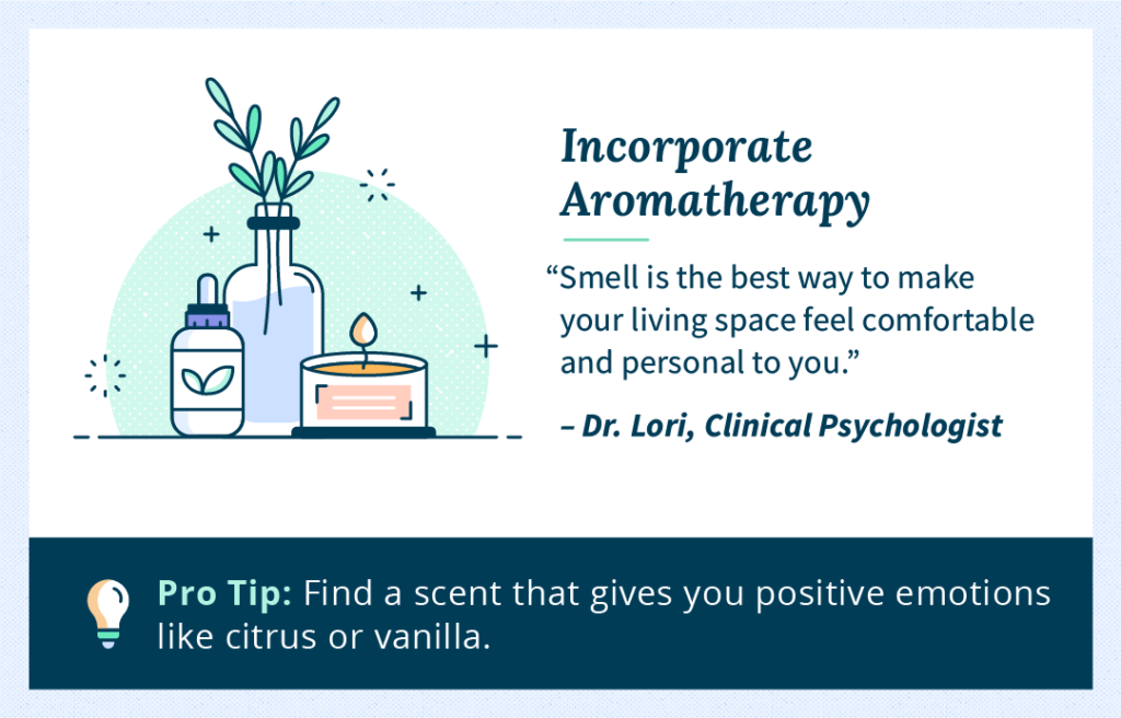 Incorporate aromatherapy tip