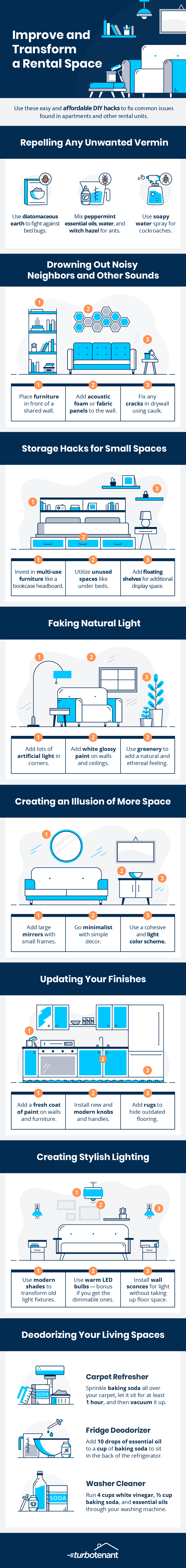 Infographic that explains 10 common apartment complaints and how to address them