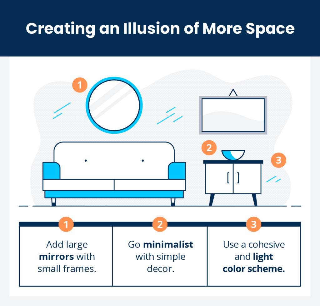 how to create an illusion of more space