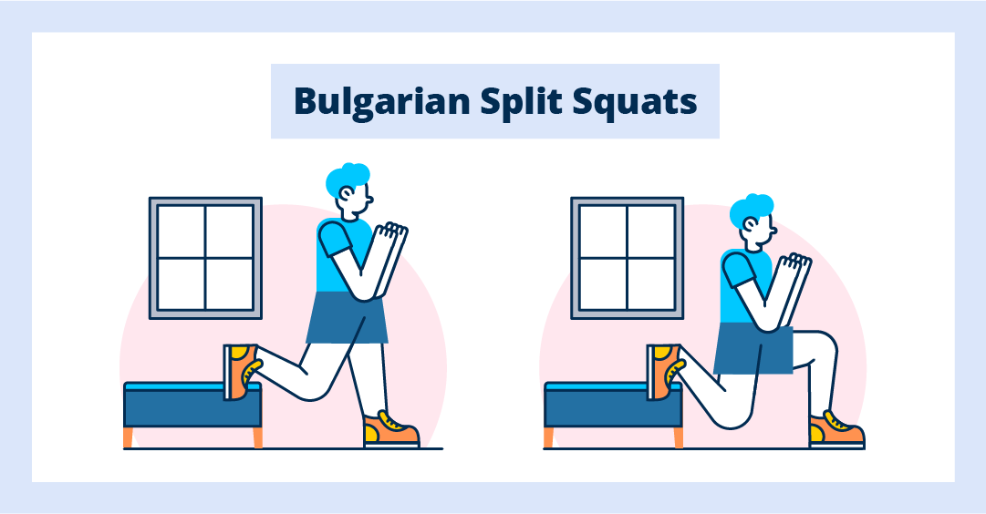 Bulgarian split squat illustrated