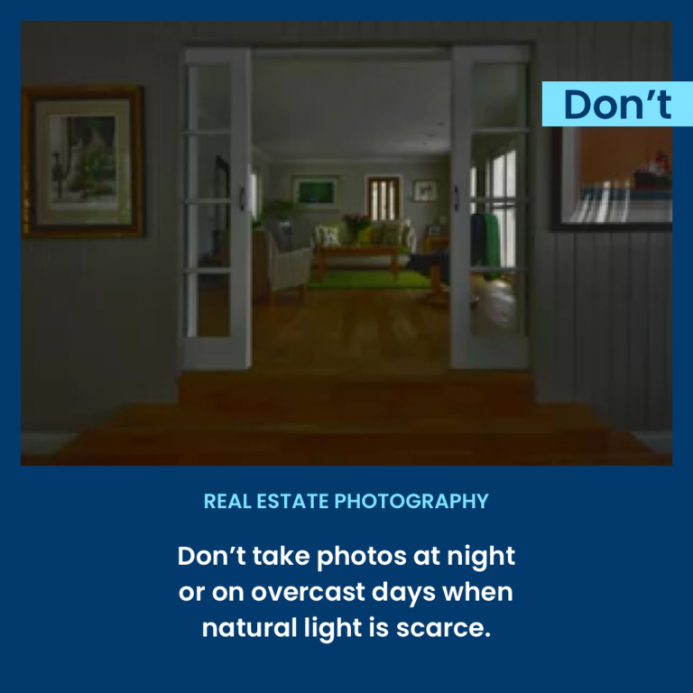 Real estate photography tips: don't take photos at night