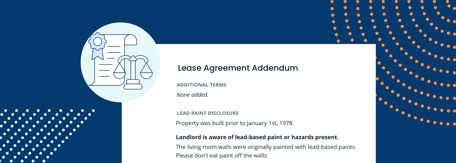 An example of a lease addendum