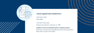 An example of a lease addendum