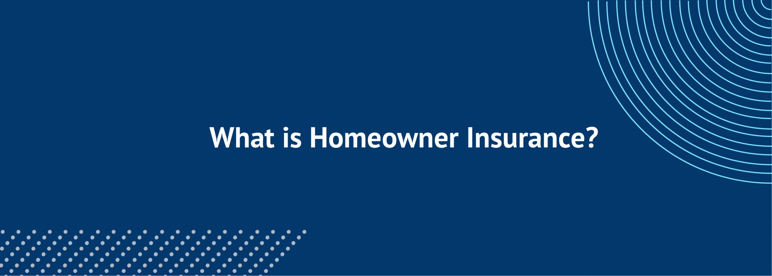 Homeowner insurance is an insurance policy designed to protect the borrower’s primary residence.