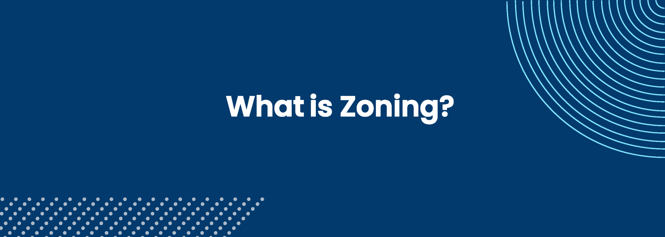 Zoning consists of a set of regulations that control how land is used, including what types of buildings can be constructed, where they can be built, and what activities can take place there.