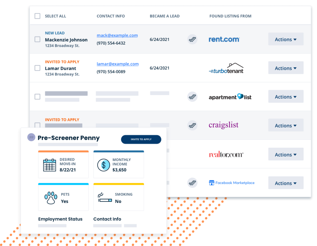 leads and prescreener ui