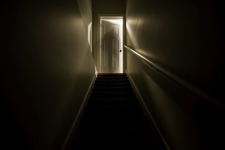 A stairwell in need of an exorcism.