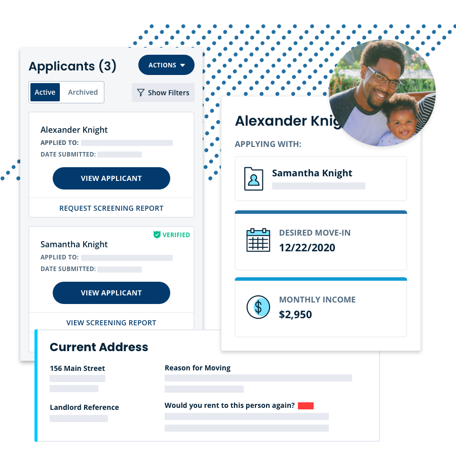 Rental Applications UI image in TurboTenant application