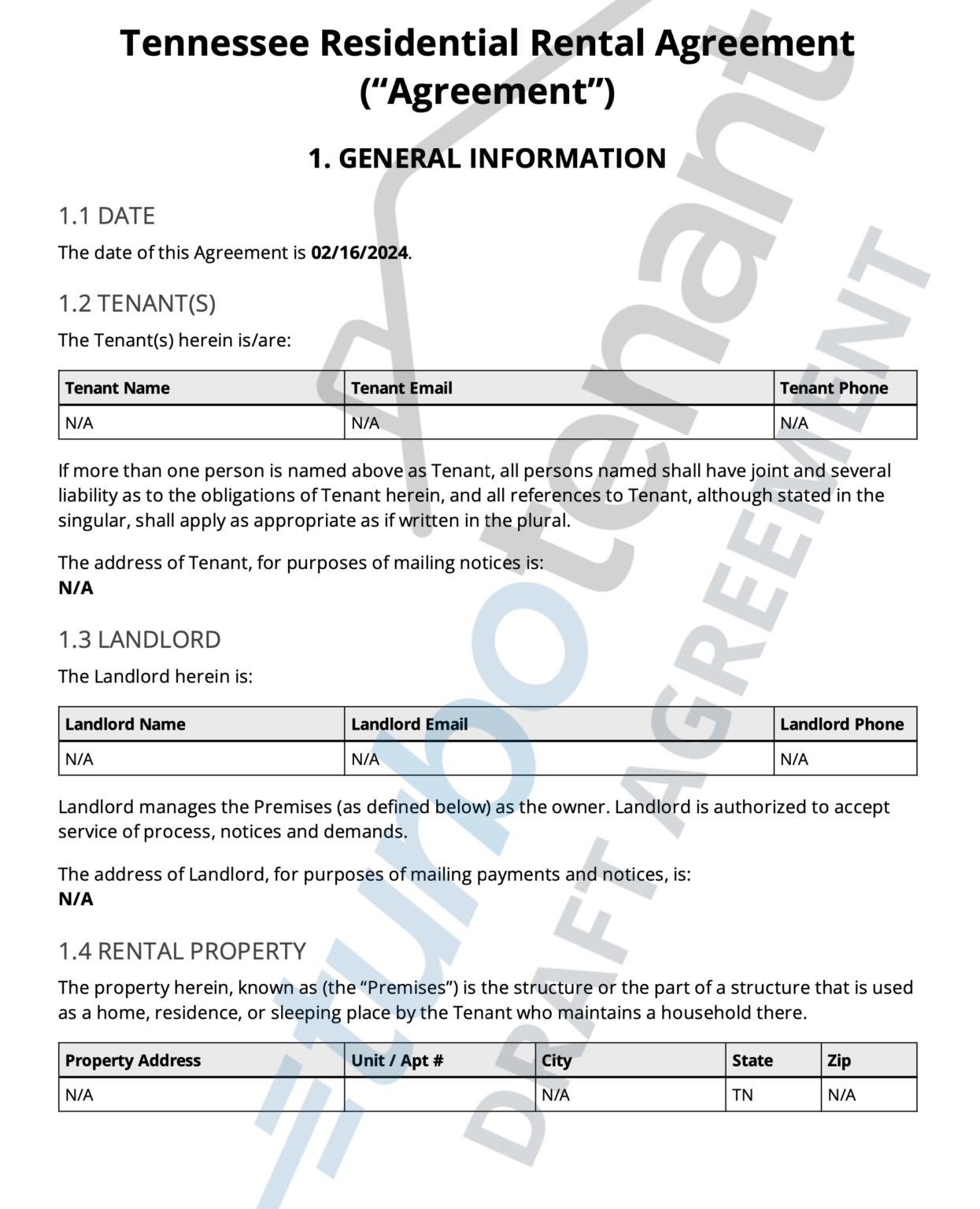 tennessee lease agreements