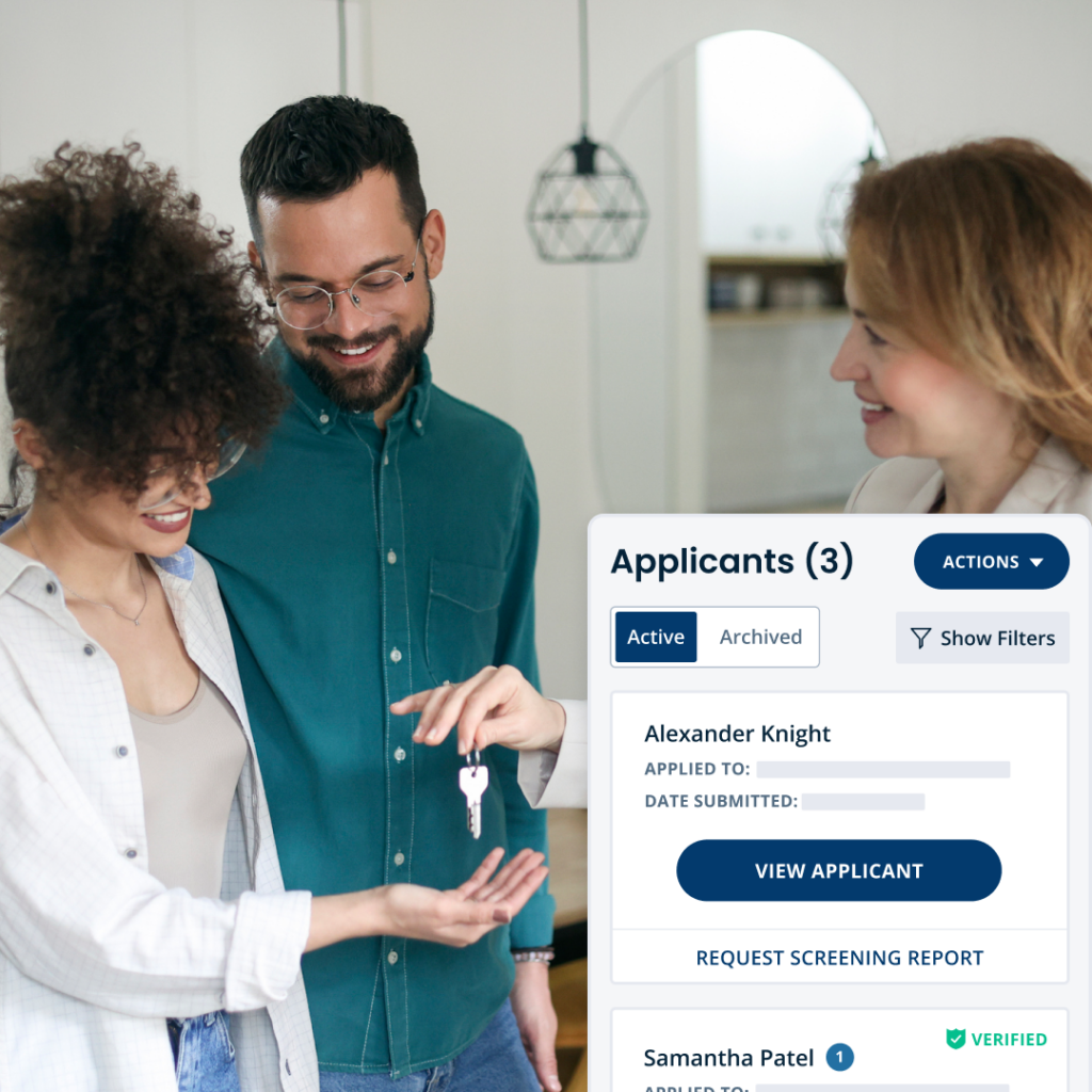 New tenants receiving keys with UI