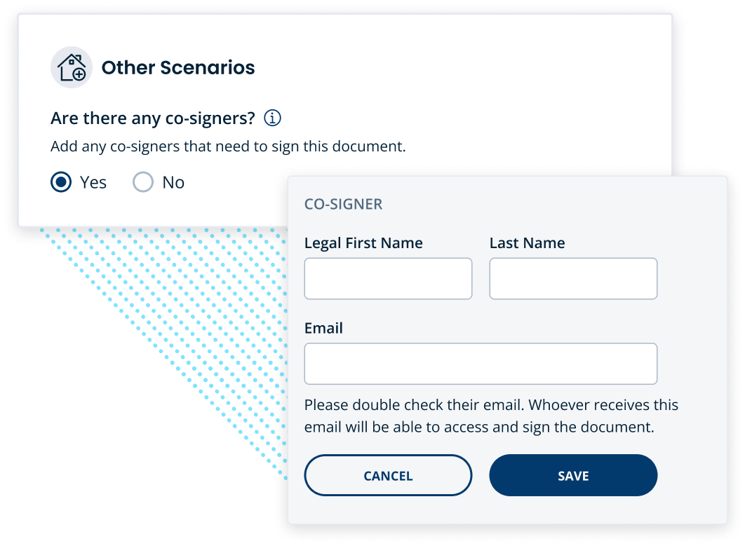 Accommodate tenants with co-signers in your lease.